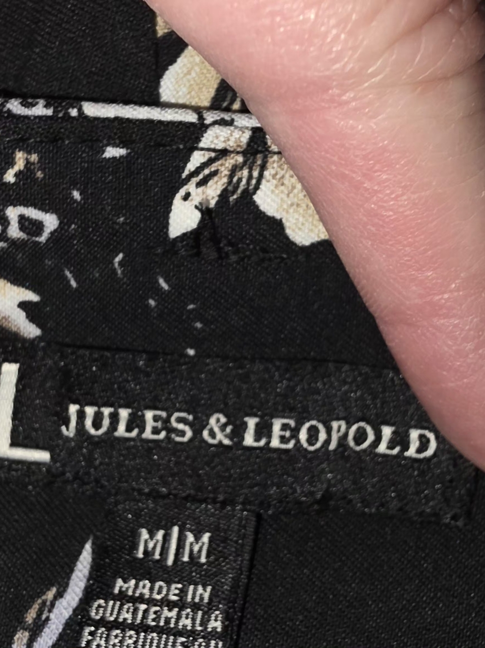 Jules & Leopold Black Floral Waist-Tie Pants - Picture 2 of 2